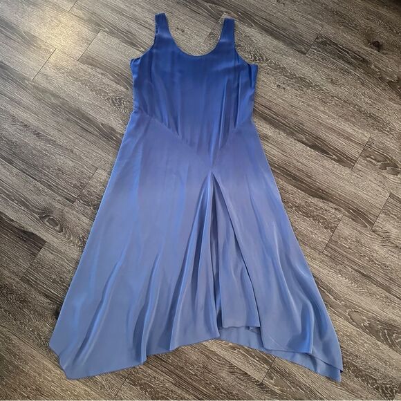 Eileen Fisher Blue Silk Ombre Dress - Picture 1 of 6